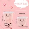 Milk Tea Design Expandable Canvas Pencil Case Portable Multi-Function Storage Organizer for School Desktop Drawer Organizers