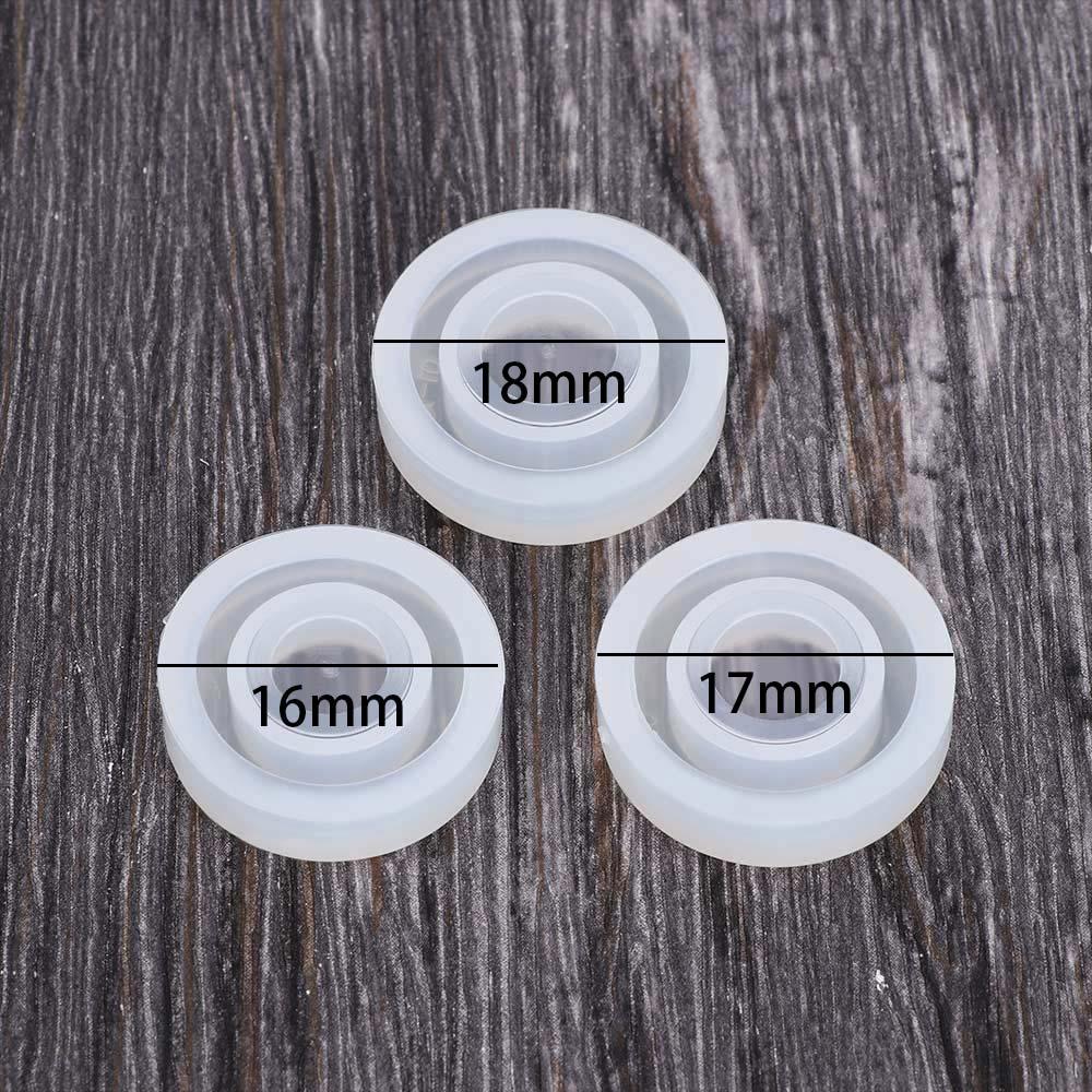 3pcs Flexible Assorted Round Shape Mould for Resin Craft DIY Jewelry Making Silicone Ring Mold