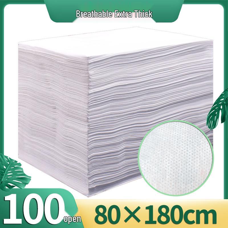 80x180cm Waterproof Disposable Massage Bed Sheet - Breathable Non-woven Fabric for Beauty Salons.