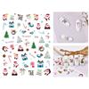 Colorful Christmas Nail Art Sticker - Santa Claus, Snowman, Tree, Gift, Sucre d'Orge
