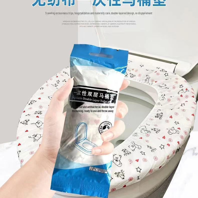 Portable Non-Woven Disposable Toilet Seat Cushion Set for Travel and Hotel Use