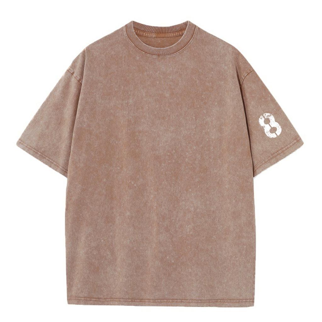 Футболка из хлопка Acid Wash, мужская, с круглым вырезом, с короткими рукавами, потертая, европейская, американская, молодежная, модная, спортивная, повседневная футболка