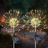 150LED Солнечные садовые фонари Наружные солнечные фейерверки Солнечные фонари Колья из медной проволоки Пейзажные фонари для тропинок на заднем дворе Рождественские украшения