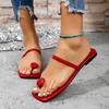 2024 Fashion Versatile Hot Selling Solid Color Women's Slippers Beach Flip-Toe Comfortable Summer Women's Shoes Zapatos Mujer