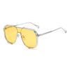 Europe And The United States Fashion Double Beam Large Frame Polygon Sunglasses Fashion Concave Shape Sunglasses Tide