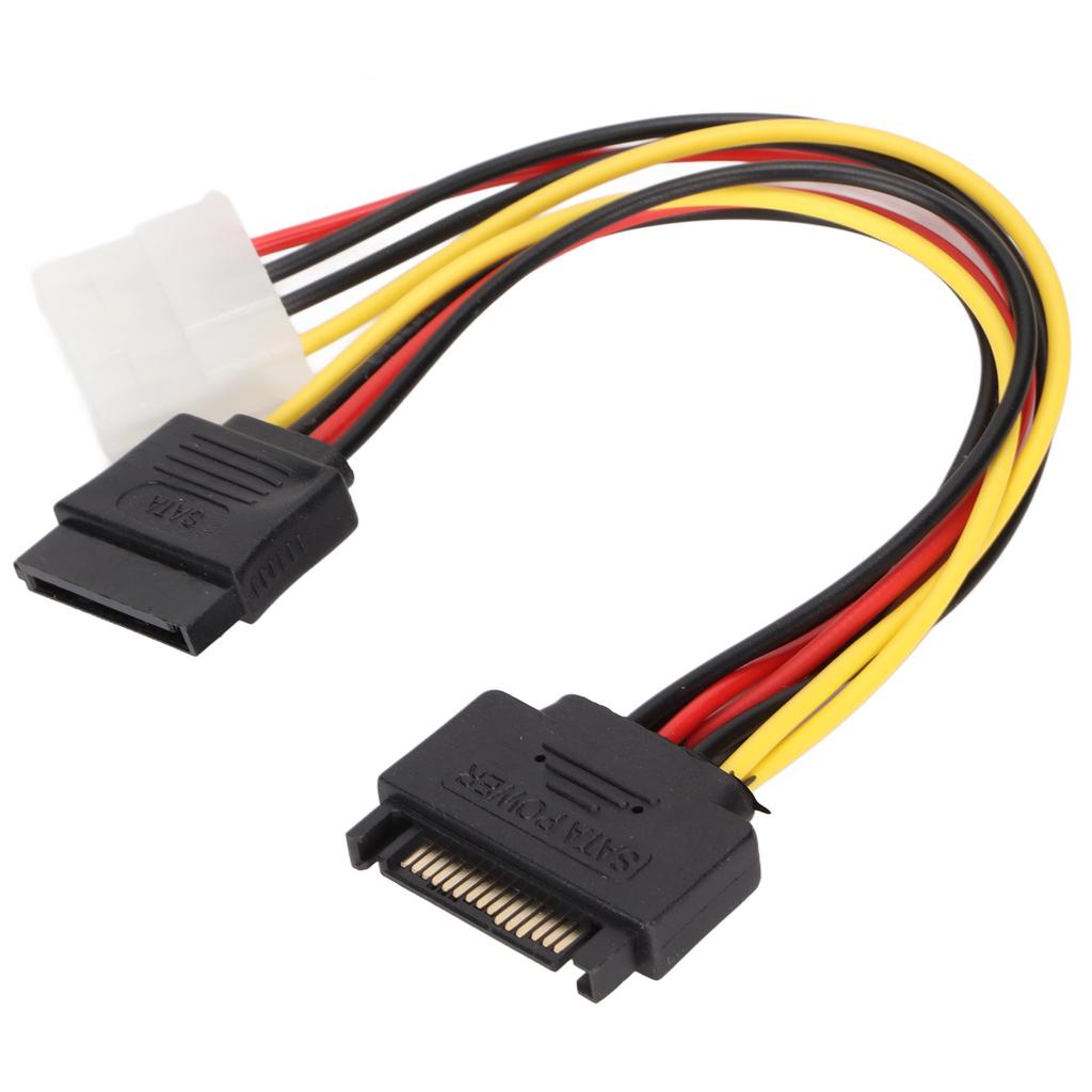 2 кабеля SATA 18 см SATA 15-контактный разъем «папа» на Molex 4-контактный разъем «мама» и 15-контактный разъем SATA удлинительные кабели