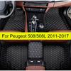 Автомобильные коврики для Peugeot 508/508L 2011 2012 2013 2014 2015 2016 2017 Автомобильные коврики для ног Покрытие ковриком для автомобиля Салон