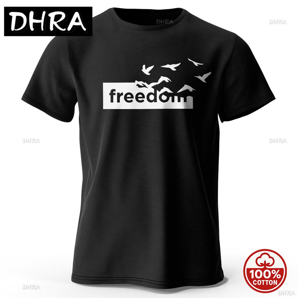 Unisexs The Freedom Letter Printed Shirt 100 Cotton Oversized Funny Graphic Tees for Unisex Unisex Summer Trendy Comfortable Clothes