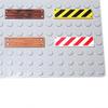 50 ШТ. Гладкие Печатные Размер 1x4 1*4 Собираемые Детали 2431 Рисунок под Дерево Предупреждающие о Движении Кирпичики MOC Плитка DIY Игрушка для Детей