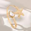 Pearl Starfish Open Armband Bangle Adjustable Armlet Bangle  for Women Girls