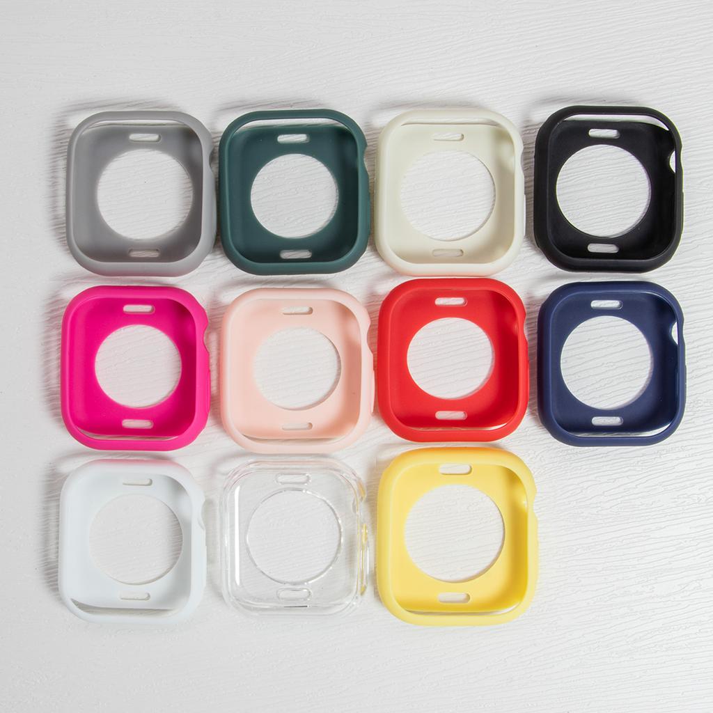 Силиконовый чехол для Apple Watch Case 10 42мм 46мм 44мм 40мм 45мм 41мм Аксессуары Бампер Защитная оболочка iWatch series SE 6 7 8 9