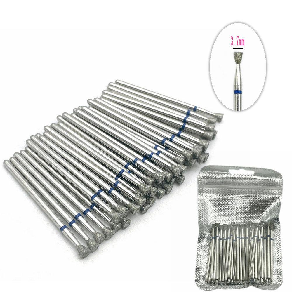 50 шт./упак. алмазные шлифовальные боры для ногтей, сверла для стоматологической алмазной полировки, полировщик для ногтей, фрезы, сверла