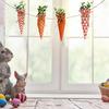 4Pcs Easter Fabric Carrot Toy Artificial Carrot Vegetable Ornament Rustic Stuffed Carrot Decoration for Spring Farmhouse Baskets Decor Vase Filler
