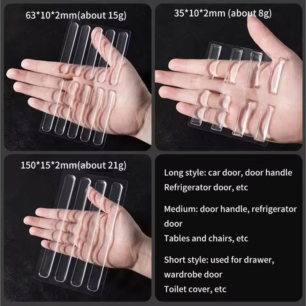 Силиконовые самоклеящиеся буферные прокладки для холодильника, полоса для предотвращения столкновений, дверной стопор, бамперы для шкафа, прозрачная защитная накладка для стен