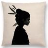 New Black White Style Wonder GirlSofa Pillow Case Elegant Lady Miracle Beauty Portrait Noble Mind Gorgeous Ideas Cushion Cover