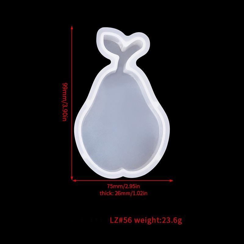 Формы для свечей в форме фруктов, силиконовые формы для яблок, груш, клубники, смолы, гипса, свечей, мыла, воска, украшения для дома