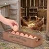 Open-Top Lid Wood Egg Case Large Capacity Egg Display Crates  Kitchen Organizer
