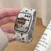 Нейлоновый ремешок с вышивкой Correa Belt Band Для Apple Watch 46мм 45 44 40 49мм 41 42 38мм Для iWatch Серии 10 9 7 8 3 6 Se Ultra2