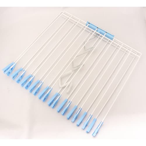 Sawafuji High and Low Towel Hanger, Blue, Holds 20 Clothes, Includes Clips, Towels, Tank Tops, Underwear, and Children's Clothes, 3-Tier Hooks, High a