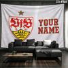 Custom Name,VfB Stuttgart Wall tapestry, aesthetic printed fabric blanket, suitable for bedroom, living room, and home decor.