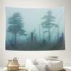 Forest Tapestry Woodland Wall Hanging Nature Landscape Home Decor Room Aesthetic Vintage Greenery Mountain Backdrop Wall Art