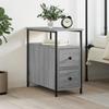 VidaXL Bedside Table Sonoma Grey 30x60x60 Cm Engineered Wood 826069
