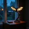 Dark Ambient Night Lights Gothic Bat Tree Branch Light, Resin Halloween Tabletop Decor Lamp Shaped Lamps with Warm Glow, Spooky Desk Ornament for Home