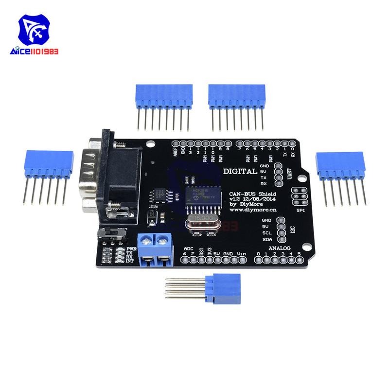 MCP2515 EF02037 CAN BUS Shield SPI 9 контактов Стандартная плата расширения Sub-D Модуль DC 5-12V для Arduino