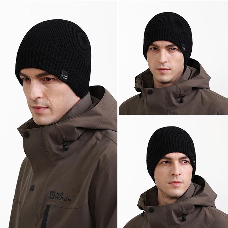 Вязаная шапка Мужская осенне-зимняя теплая ветрозащитная флисовая шапка для активного отдыха, велоспорта, спорта, защиты от холода