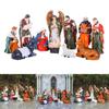 Christmas Nativity Scene Set 10cm High Holy Family Resins Figurines Collectible Ornaments for Holiday Tabletop Decors