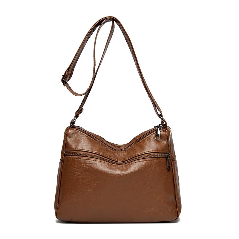 Большая вместительная сумка через плечо женская сумка через плечо многослойная ПУ сумка для мам среднего возраста