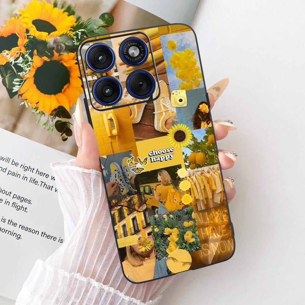 For Motorola XT2601-2 Casing For Motorola Edge 70 Cover Aesthetic Fashion Butterfly Cute Cat Cool Painted Soft Phone Case