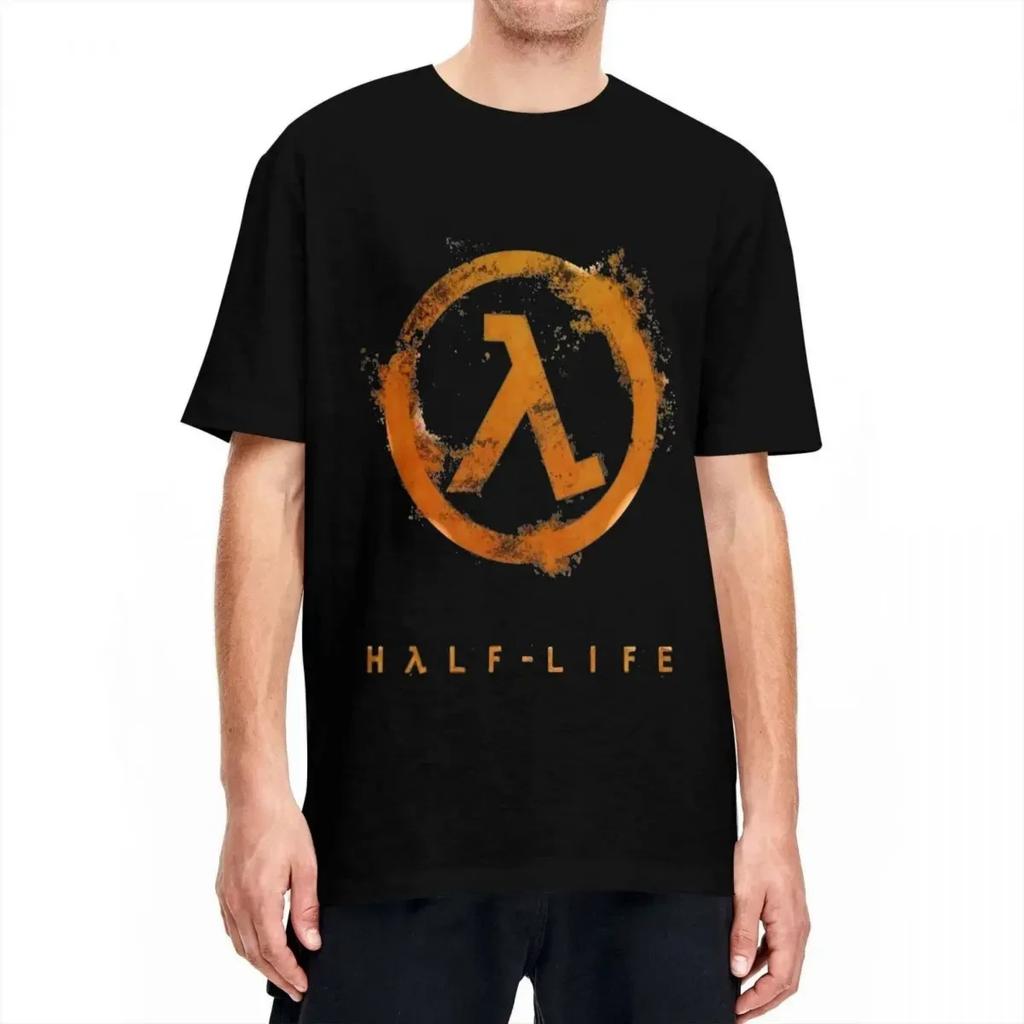 Футболки с классическими играми Артворк Half Life Мужские Женские 100% Хлопок Новая футболка Футболка с круглым вырезом Топы с коротким рукавом Идея для подарка