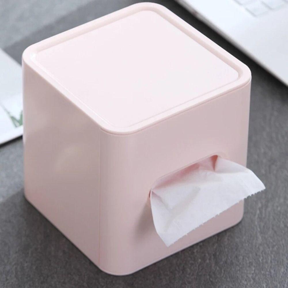 Plastic Square Napkin Box Simple Desktop Tissue Box Modern Roll Paper Holder Bathroom