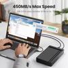 Корпус для жесткого диска 3,5 дюйма USB 3.0 - SATA Внешний жесткий диск Корпус для жесткого диска 5 Гбит/с Высокоскоростной адаптер для 2,5"3,5" SSD Жесткий диск Корпус для ПК Поддержка жесткого диска 10 ТБ