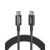 Anker 333 Heavy Duty Nylon USB-C & USB-C 2.0 100W Cable USB PD Compatible with MacBook Pro/Air iPad Pro iPad Air 4 Galaxy S21 Pixel LG (1.8m Black)