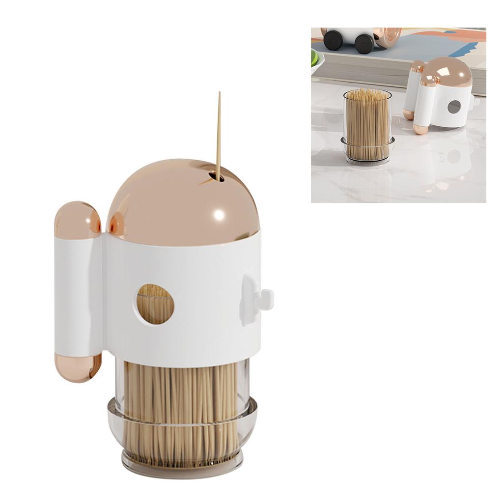 Toothpick Holder Dispense Automatic Press Type Palstic Decorative Toothpick Container