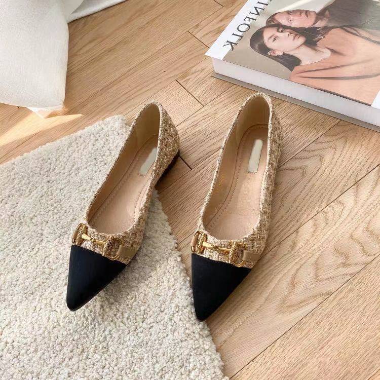 Элегантные офисные туфли с острым носком и низким каблуком для женщин 2025, роскошная кожа, повседневная женская летняя обувь Y2k, нескользящая, из натуральной кожи