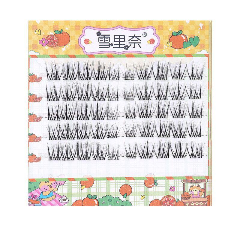 323 Segment Snow Linai Fake Eyelashes Fluffy Three-Dimensional Non-Blocking Line of Sight Original Hot Segment Classy Single Cluster Eyelashes