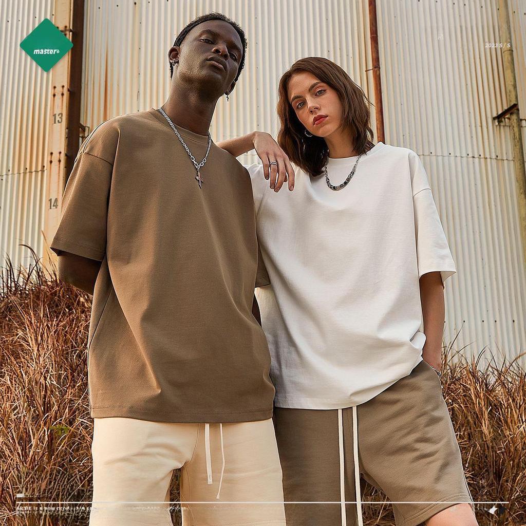 ARTIE Men's 2025 Spring/Summer Heavy T-shirt - Solid Color, Loose Fit, Fashion Brand Short Sleeve