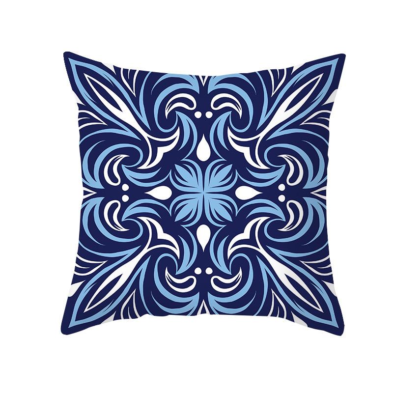 Наволочка для декоративной подушки с принтом Shopee Желтая и синяя Геометрическая В стиле середины века Ретро Абстрактная Декоративная подушка Наволочка для диванной подушки