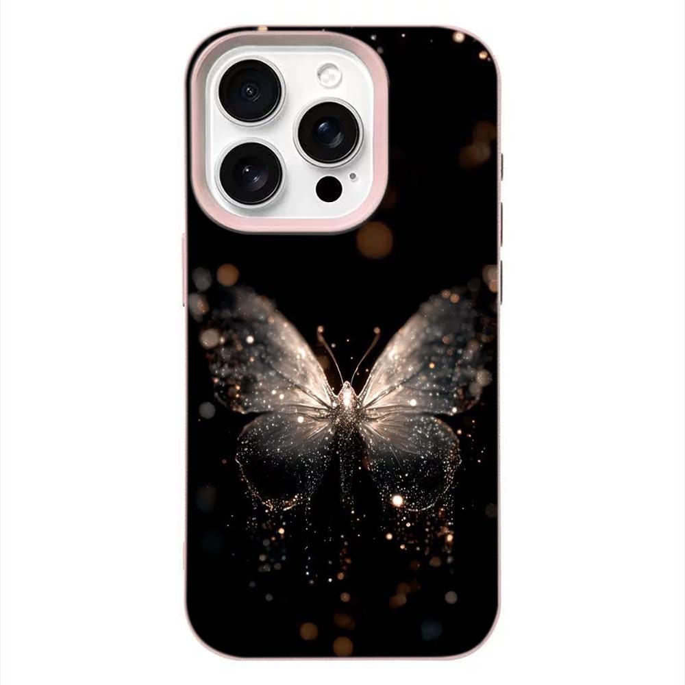 Beautiful Butterfly Phone Case For IPhone 17 16 E 12 15 14 13 11 Pro Max 14 Plus 17 Air Luxury Matte Soft Silicone Cover Case