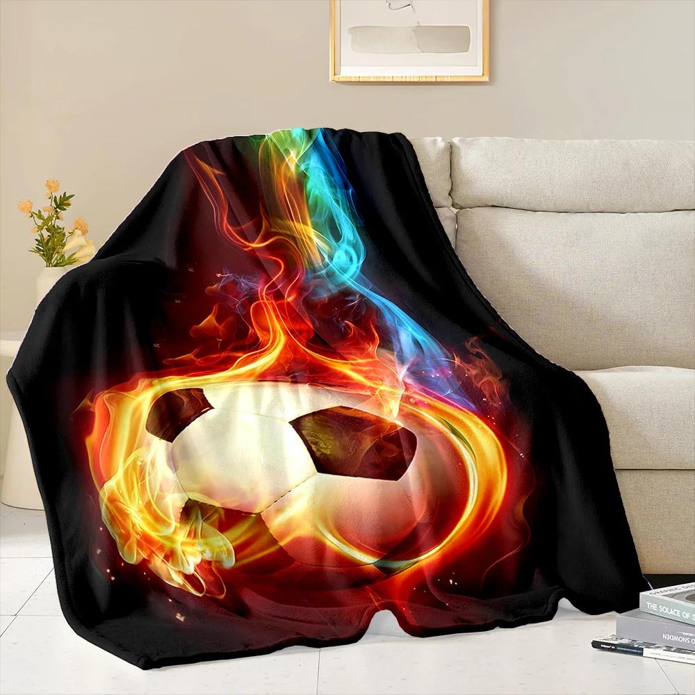 3D Новое поступление Фланелевое одеяло на футбольную спортивную тему для кровати, спальни, дивана, пикника, плед для укрывания, для отдыха на открытом воздухе, для сна