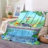 1PC Cartoon Winnie The Pooh Blanket Soft and Warm Flannel Material Suitable for Home Travel Camping RV Child Luxury Gift