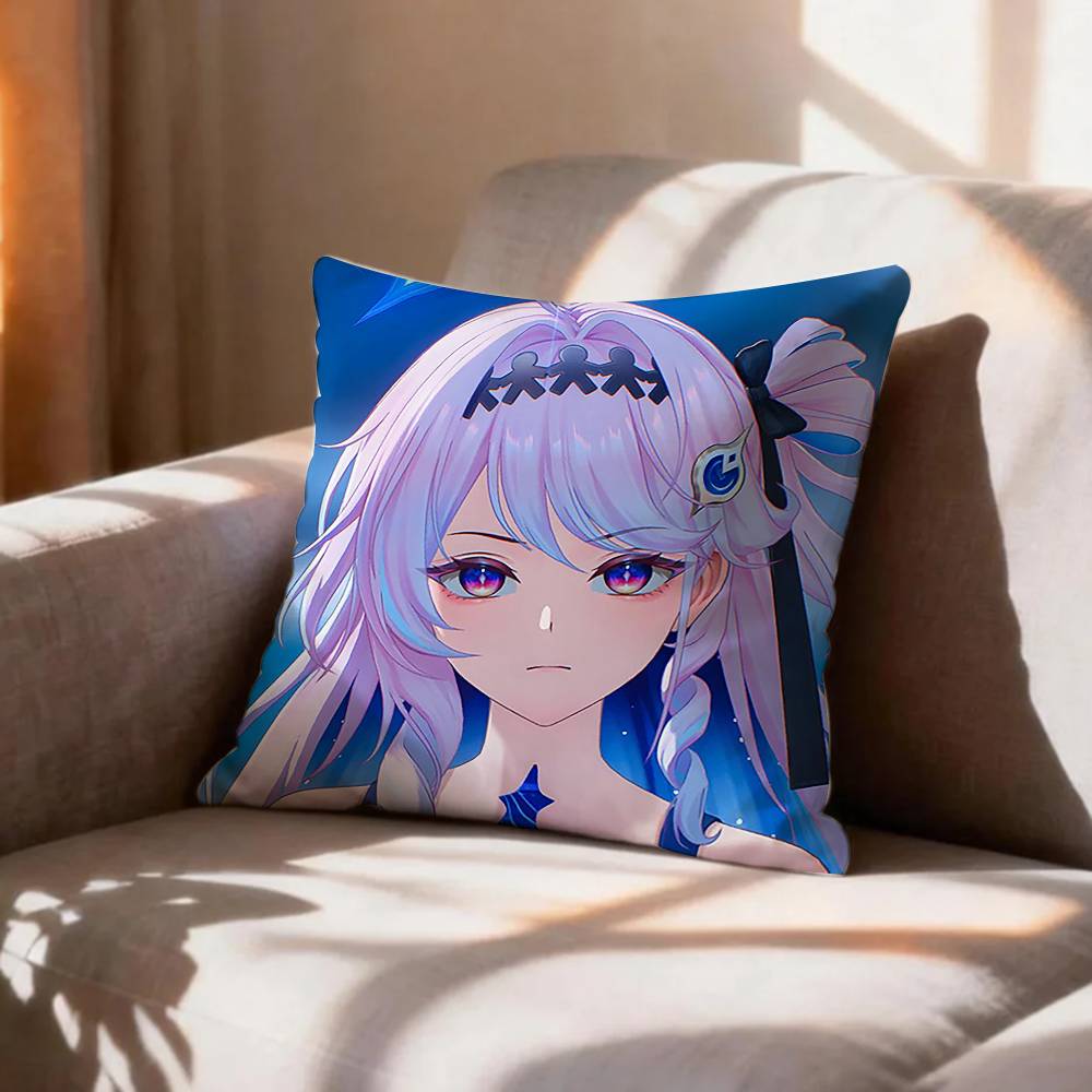 COOL DDenia Hiyuki WuWa Wuthering   Pillow Case Pattern Printed Pillowcase For Living Room Sofa Cushion Cover