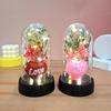 1 Piece Valentine's Day Gift Gypsophila Love Heart Flower Bouquet With Lamp Night Light Acrylic Cover Home Decoration Crafts