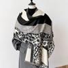 Jacquard Landscape Painting Imitation Cashmere Scarf for Women's Office Air-conditioned Room Thick and Warm Long Trendy Scarf
