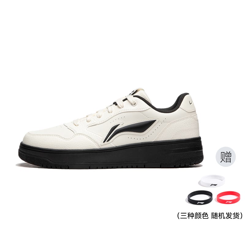 Li Ning Tianji Мягкие Низкие Кеды для Скейтборда Мужские Цвет Экрю AGCU271-5