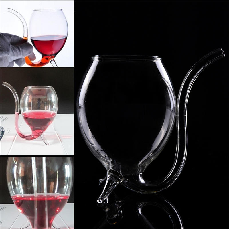 Бокал для красного вина «Вампир Дьявол», 300 мл, кружка со встроенной трубочкой для питья