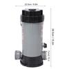 CL200 Automatic ChemicalFeeder, 9L Capacity PVC Inline Automatic Chlorinator Feeder for AboveGround Inground Swimming Pool